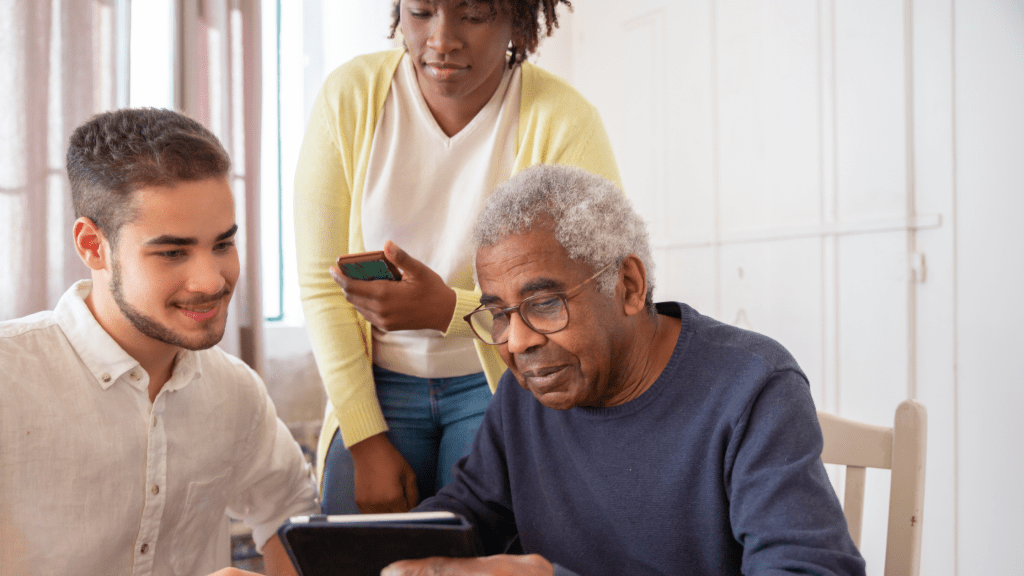 Elderly man looking for a home care provider