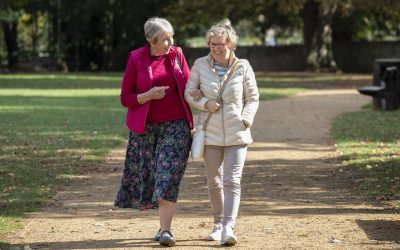Elderly woman with live-in carer