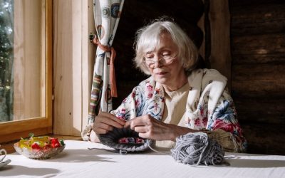 Lonely elderly woman